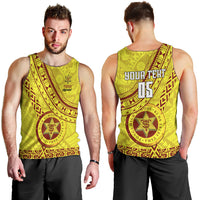 Custom Tonga High School Men Tank Top Tongan Kupesi Pattern LT05 - Polynesian Pride