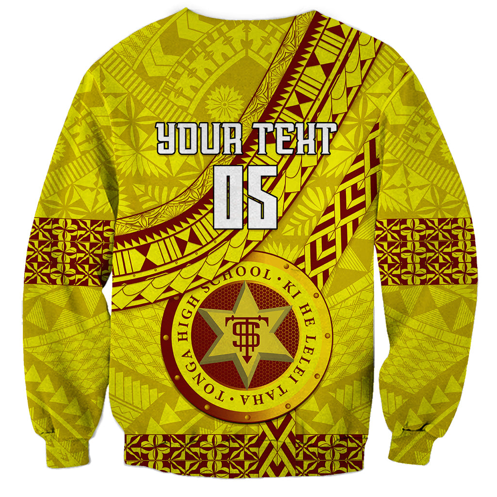 Custom Tonga High School Sweatshirt Tongan Kupesi Pattern LT05 - Polynesian Pride