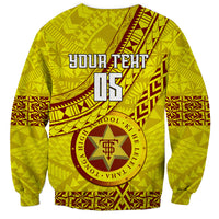 Custom Tonga High School Sweatshirt Tongan Kupesi Pattern LT05 - Polynesian Pride