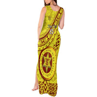 Custom Tonga High School Tank Maxi Dress Tongan Kupesi Pattern LT05 - Polynesian Pride