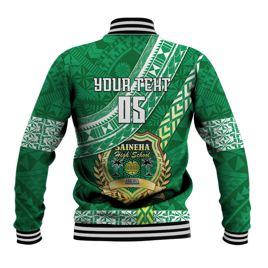 Custom Saineha High School Baseball Jacket Tongan Kupesi Pattern LT05 - Polynesian Pride