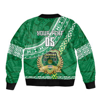 Custom Saineha High School Bomber Jacket Tongan Kupesi Pattern LT05 - Polynesian Pride