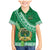 Custom Saineha High School Family Matching Mermaid Dress and Hawaiian Shirt Tongan Kupesi Pattern LT05 Son's Shirt Green - Polynesian Pride