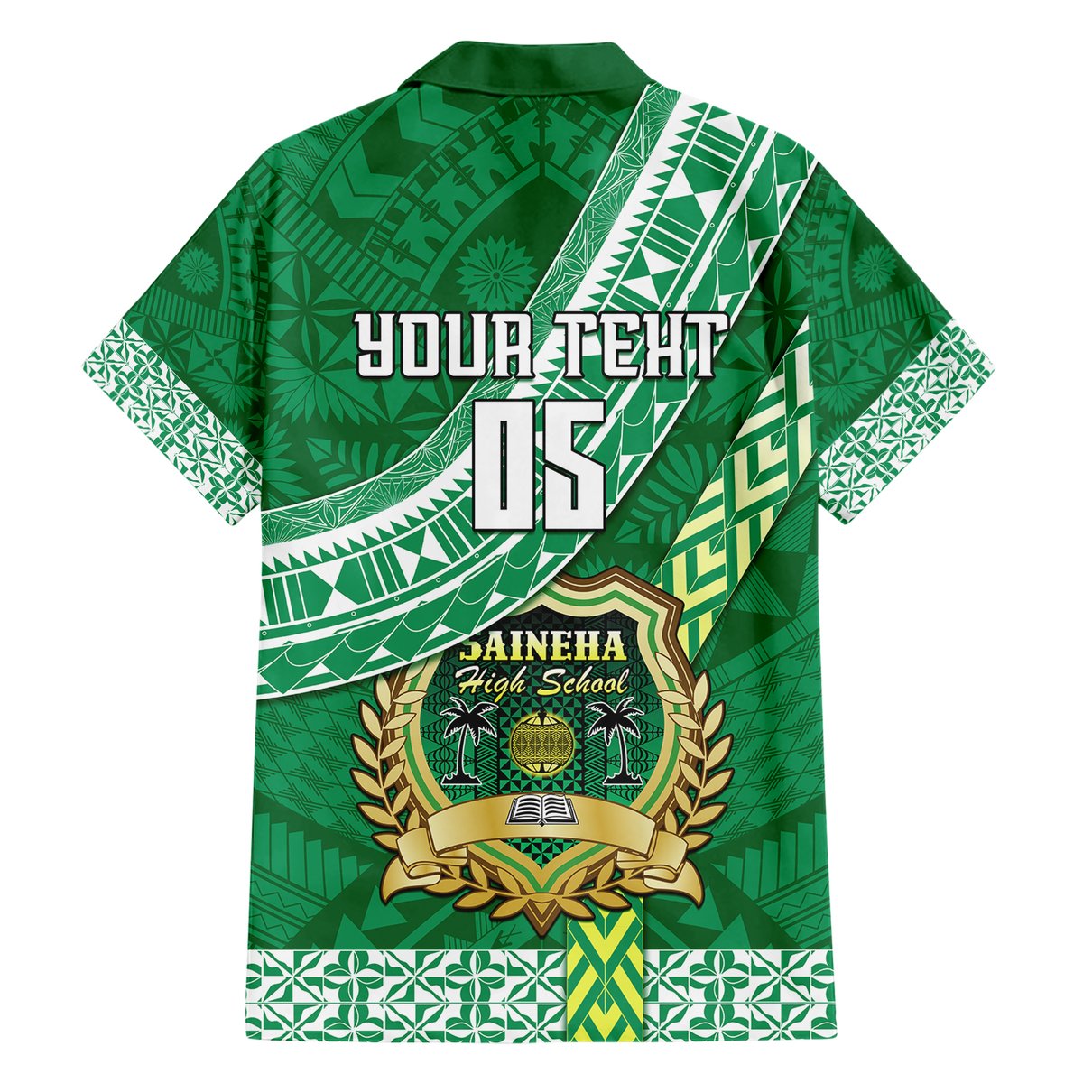 Custom Saineha High School Hawaiian Shirt Tongan Kupesi Pattern LT05 - Polynesian Pride