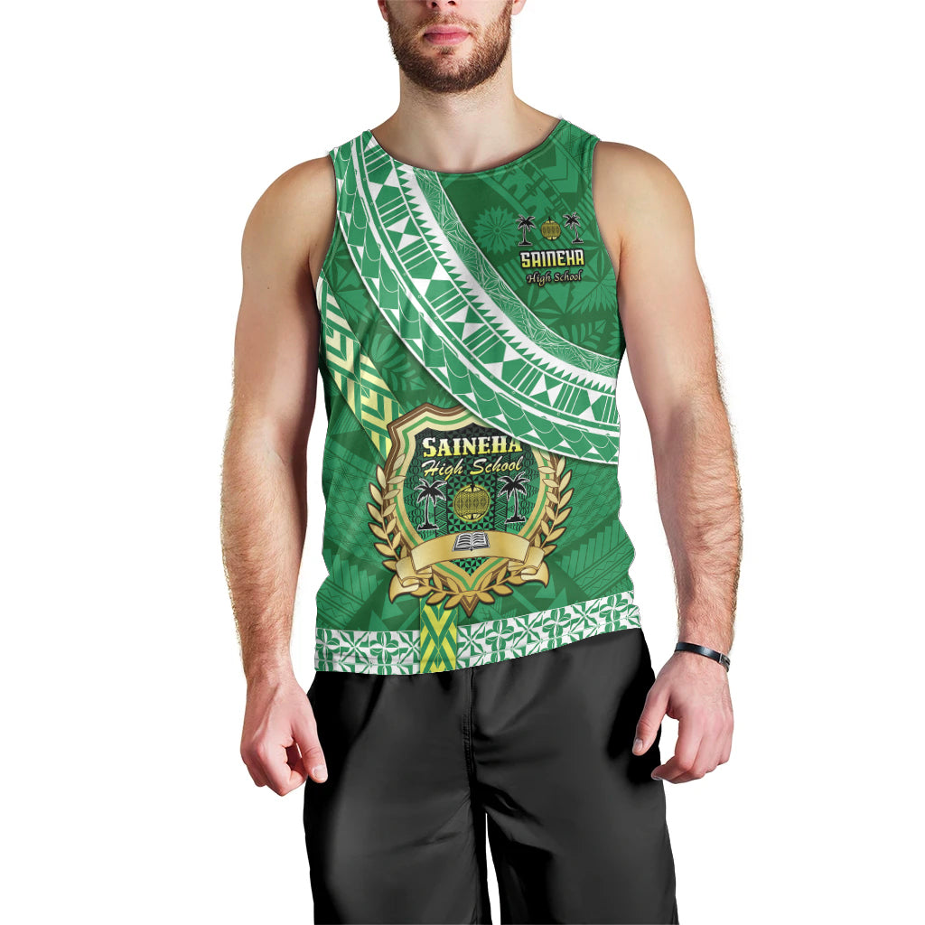 Custom Saineha High School Men Tank Top Tongan Kupesi Pattern LT05 - Polynesian Pride