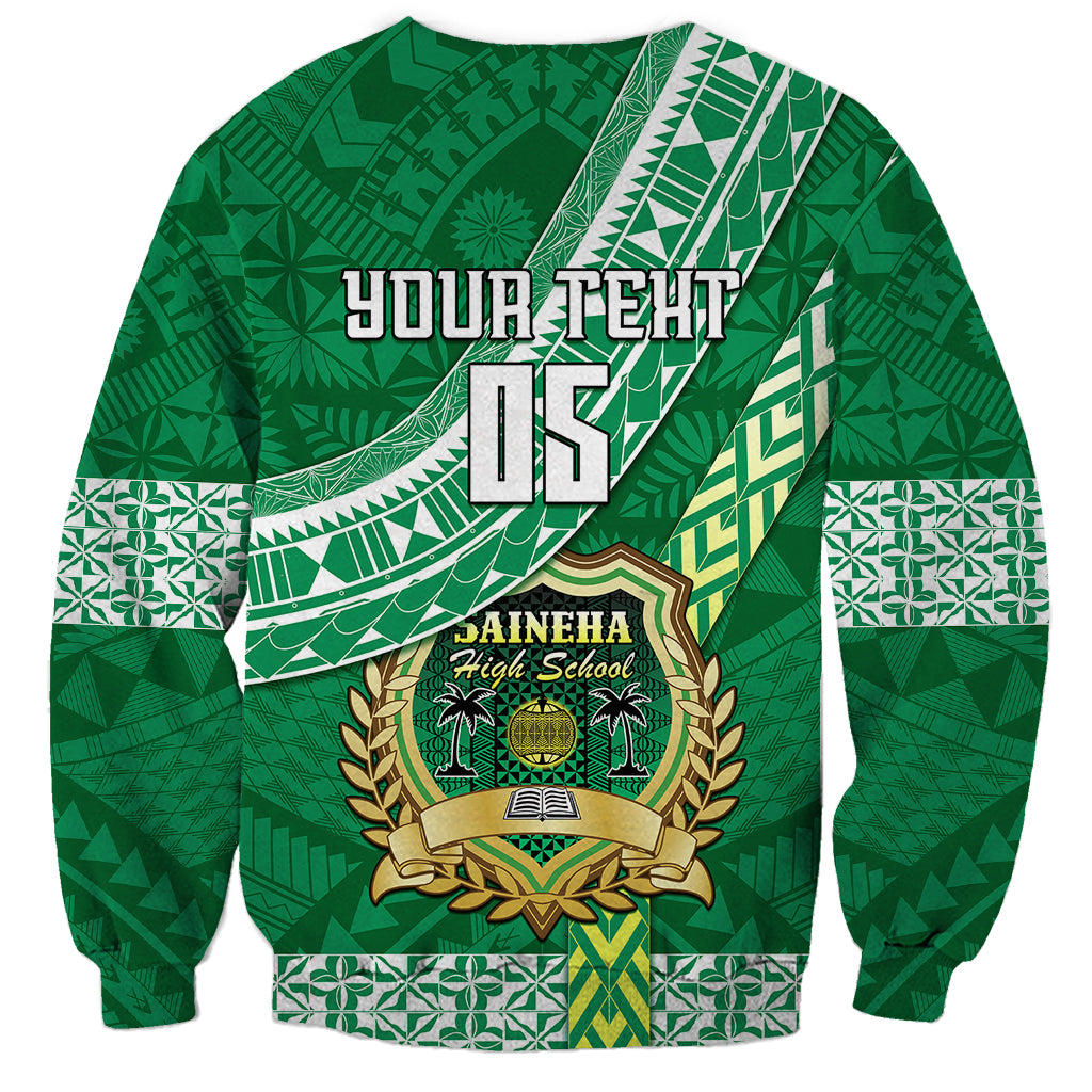 Custom Saineha High School Sweatshirt Tongan Kupesi Pattern LT05 - Polynesian Pride
