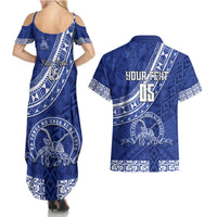 Custom Tupou College Couples Matching Summer Maxi Dress and Hawaiian Shirt Tongan Kupesi Pattern LT05 - Polynesian Pride
