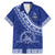 Custom Tupou College Family Matching Mermaid Dress and Hawaiian Shirt Tongan Kupesi Pattern LT05 Dad's Shirt - Short Sleeve Blue - Polynesian Pride