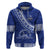 Custom Tupou College Hoodie Tongan Kupesi Pattern LT05 Pullover Hoodie Blue - Polynesian Pride