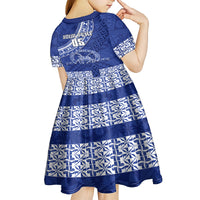 Custom Tupou College Kid Short Sleeve Dress Tongan Kupesi Pattern LT05 - Polynesian Pride