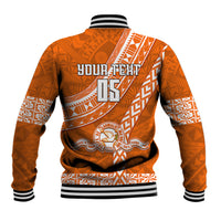 Custom Tailulu College Baseball Jacket Tongan Kupesi Pattern LT05 - Polynesian Pride