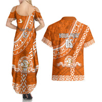 Custom Tailulu College Couples Matching Summer Maxi Dress and Hawaiian Shirt Tongan Kupesi Pattern LT05 - Polynesian Pride