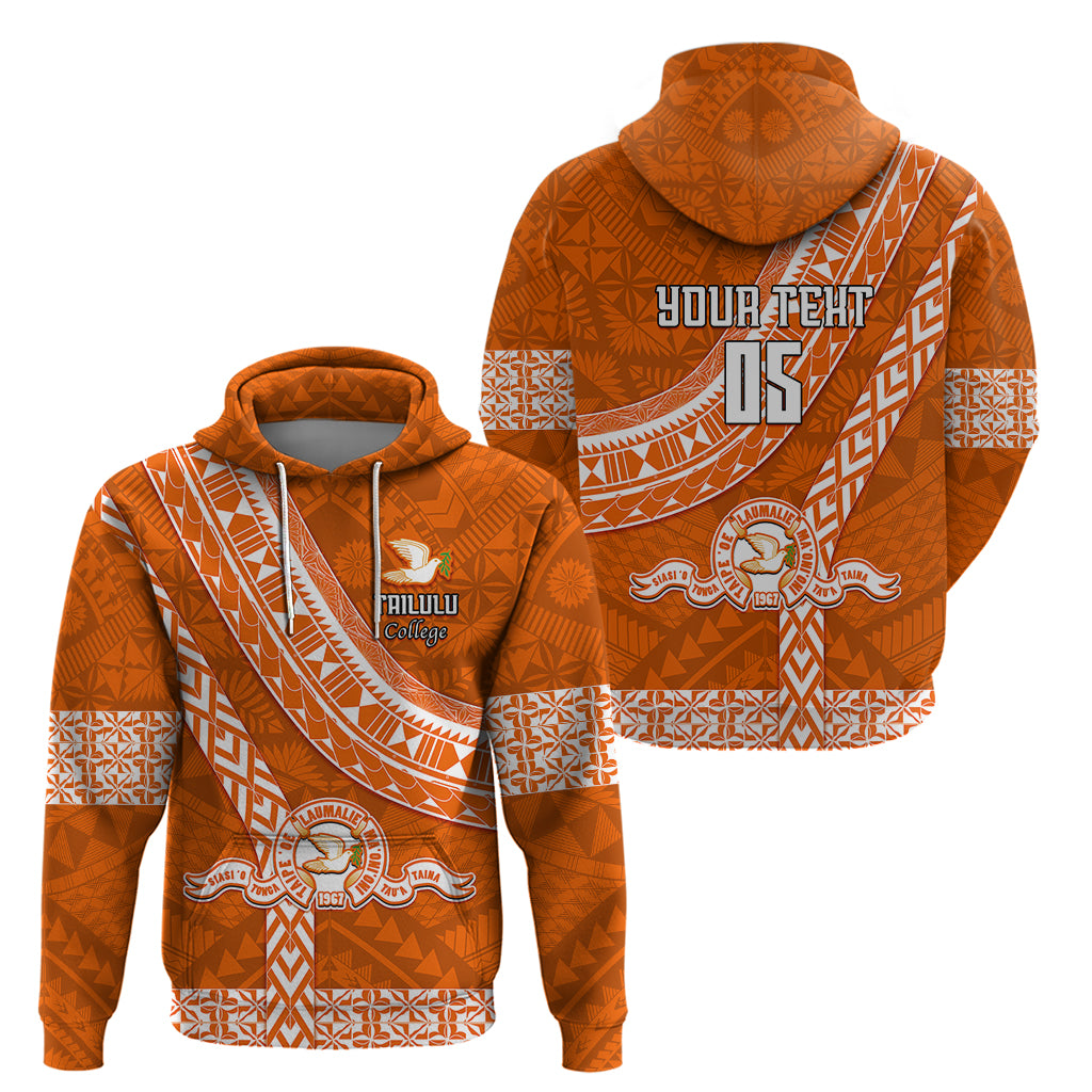 Custom Tailulu College Hoodie Tongan Kupesi Pattern LT05 - Polynesian Pride