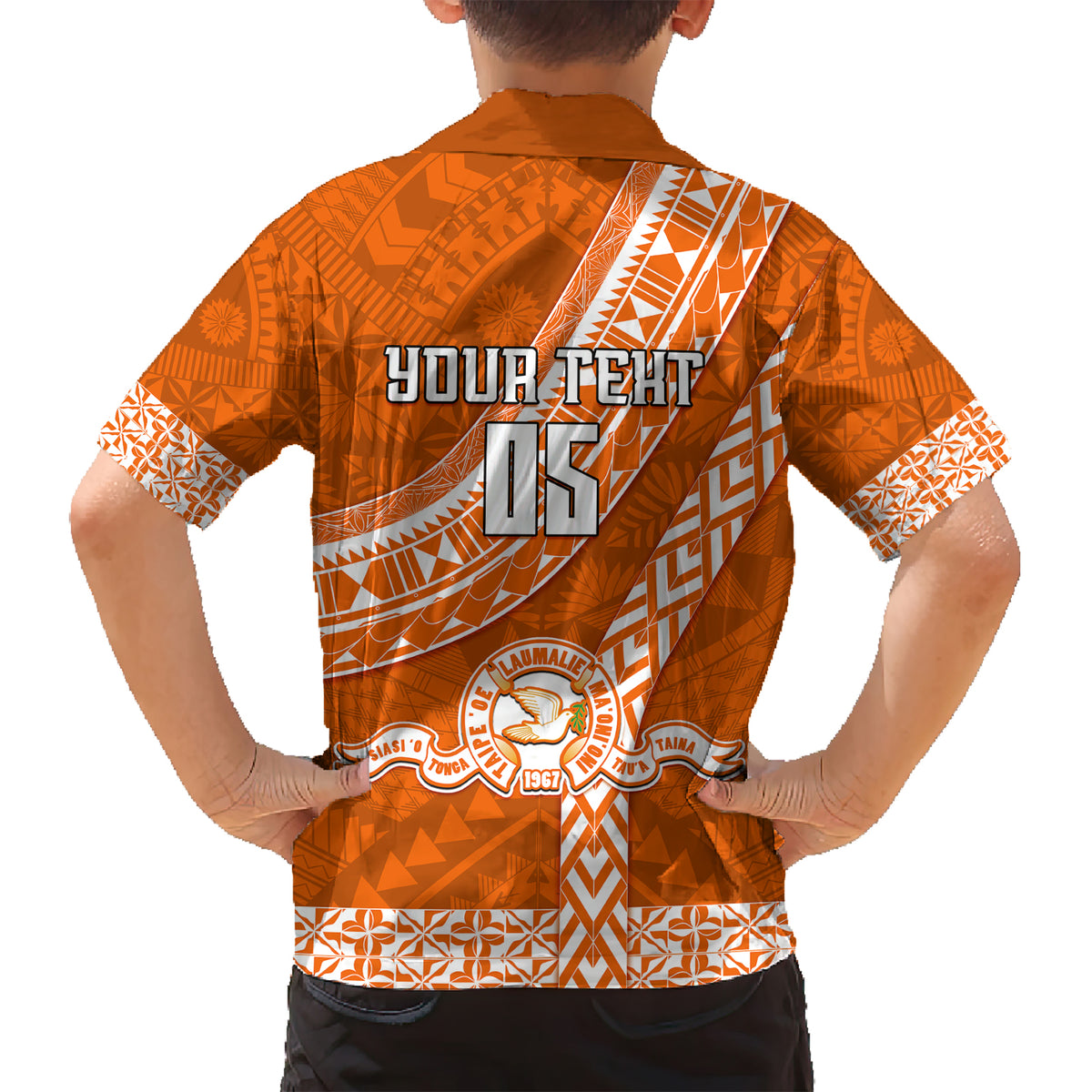 Custom Tailulu College Kid Hawaiian Shirt Tongan Kupesi Pattern LT05 - Polynesian Pride