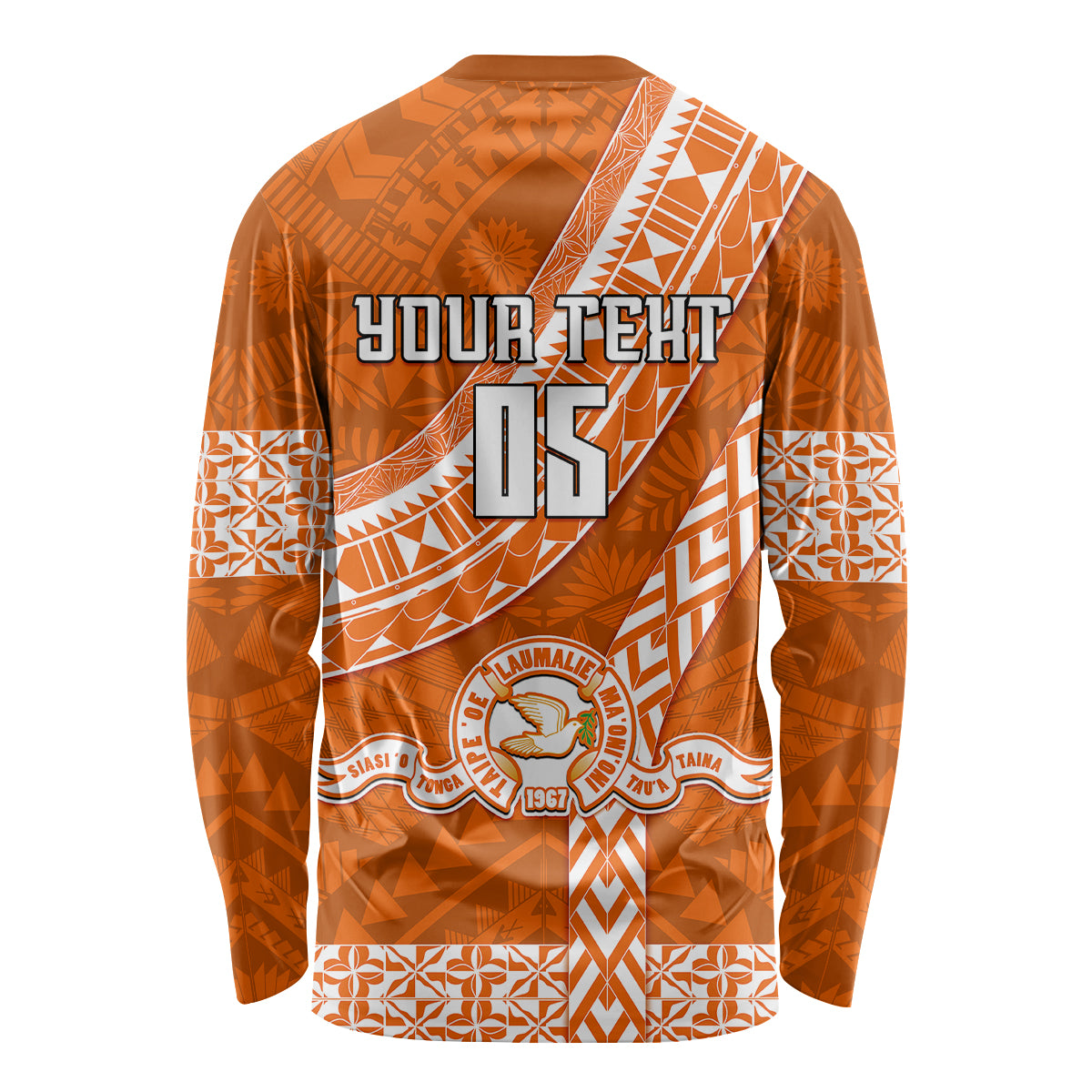 Custom Tailulu College Long Sleeve Shirt Tongan Kupesi Pattern LT05 - Polynesian Pride