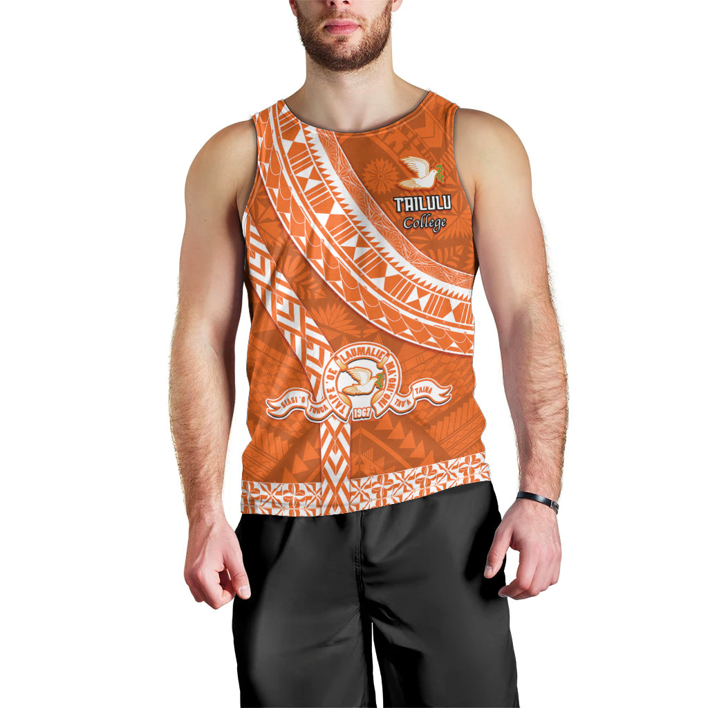 Custom Tailulu College Men Tank Top Tongan Kupesi Pattern LT05 - Polynesian Pride