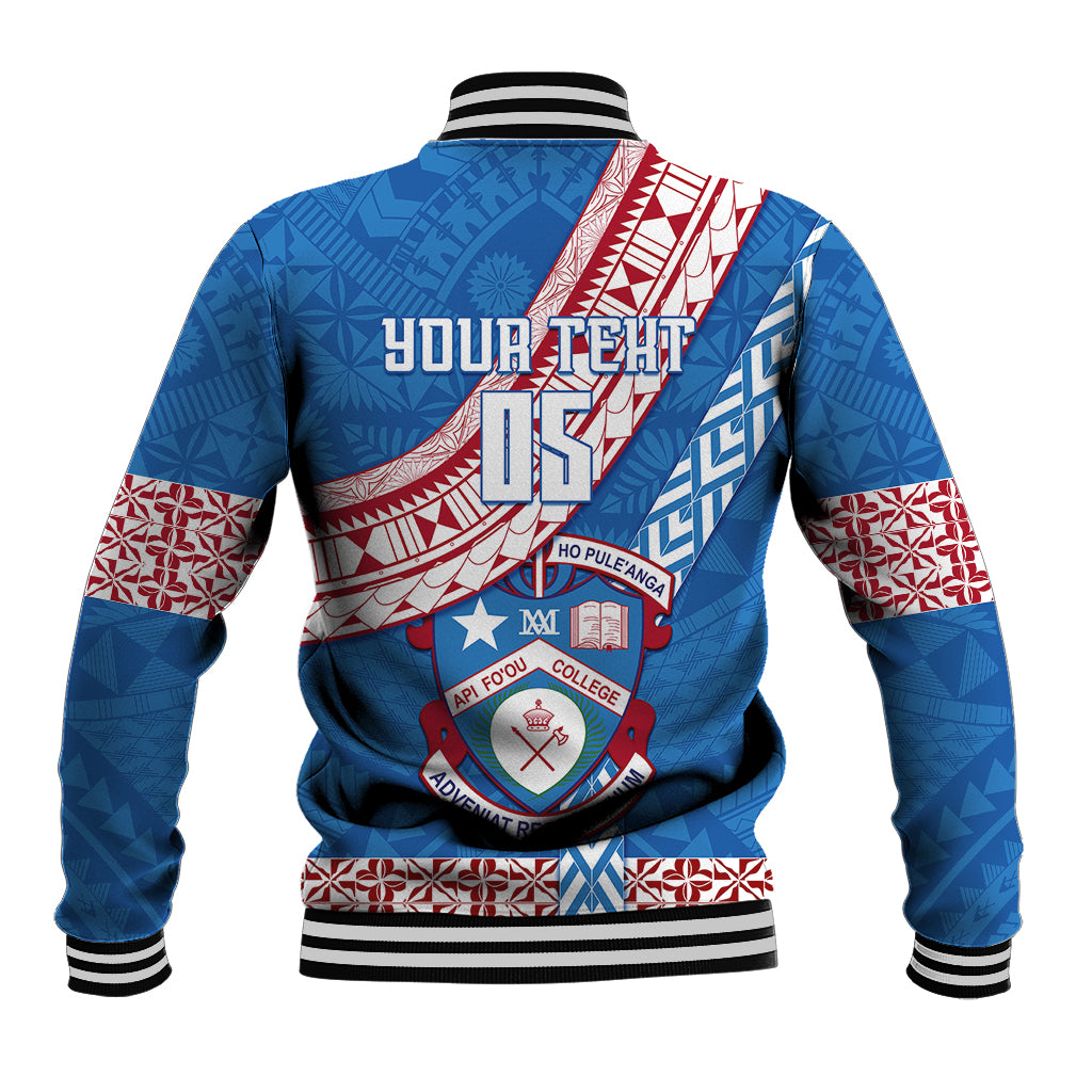 Custom Apifoou College Baseball Jacket Tongan Kupesi Pattern LT05 - Polynesian Pride