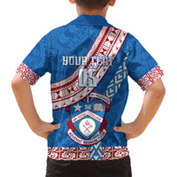 Custom Apifoou College Kid Hawaiian Shirt Tongan Kupesi Pattern LT05 - Polynesian Pride