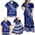 Custom Queen Salote College Family Matching Off Shoulder Maxi Dress and Hawaiian Shirt Tongan Kupesi Pattern LT05 - Polynesian Pride