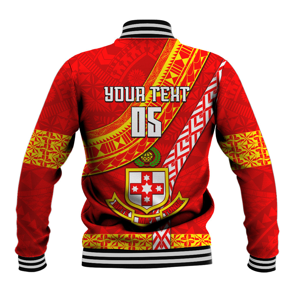 Custom Kolisi Tonga Baseball Jacket Tongan Kupesi Pattern LT05 - Polynesian Pride