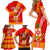 Custom Kolisi Tonga Family Matching Short Sleeve Bodycon Dress and Hawaiian Shirt Tongan Kupesi Pattern LT05 - Polynesian Pride