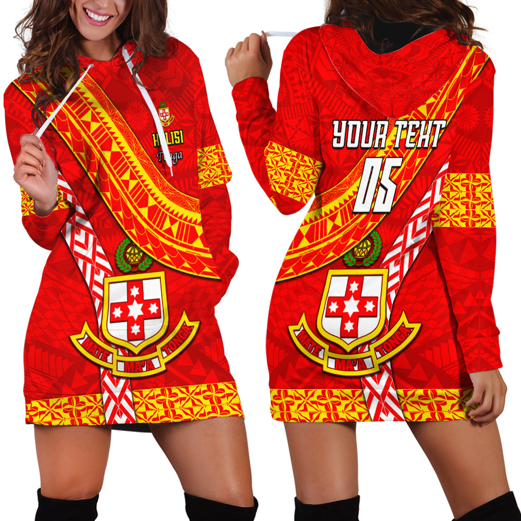 Custom Kolisi Tonga Hoodie Dress Tongan Kupesi Pattern LT05 - Polynesian Pride