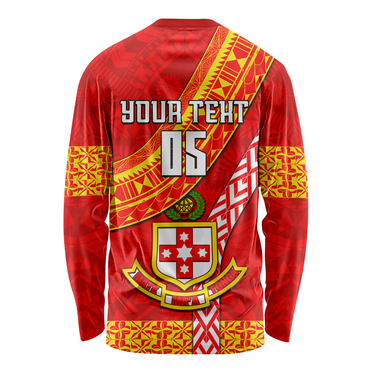 Custom Kolisi Tonga Long Sleeve Shirt Tongan Kupesi Pattern LT05 - Polynesian Pride
