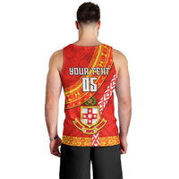 Custom Kolisi Tonga Men Tank Top Tongan Kupesi Pattern LT05 - Polynesian Pride