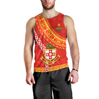 Custom Kolisi Tonga Men Tank Top Tongan Kupesi Pattern LT05 - Polynesian Pride