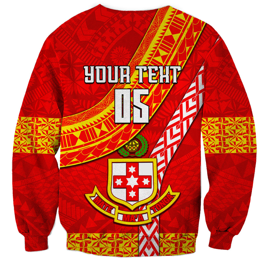 Custom Kolisi Tonga Sweatshirt Tongan Kupesi Pattern LT05 - Polynesian Pride