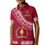 Custom Beulah College Kid Polo Shirt Tongan Kupesi Pattern LT05 Kid Red - Polynesian Pride