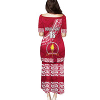 Custom Beulah College Puletasi Tongan Kupesi Pattern LT05 - Polynesian Pride