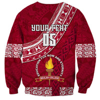 Custom Beulah College Sweatshirt Tongan Kupesi Pattern LT05 - Polynesian Pride