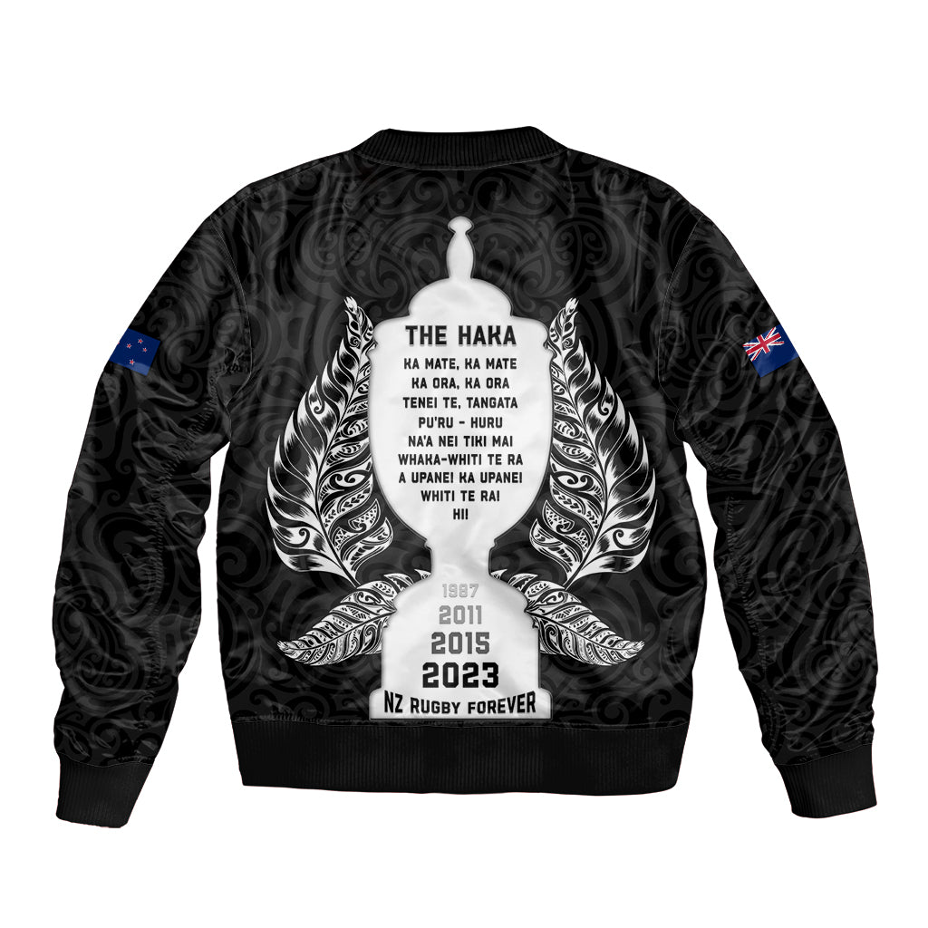 New Zealand Rugby Bomber Jacket The Haka With Champions Cup LT05 - Polynesian Pride
