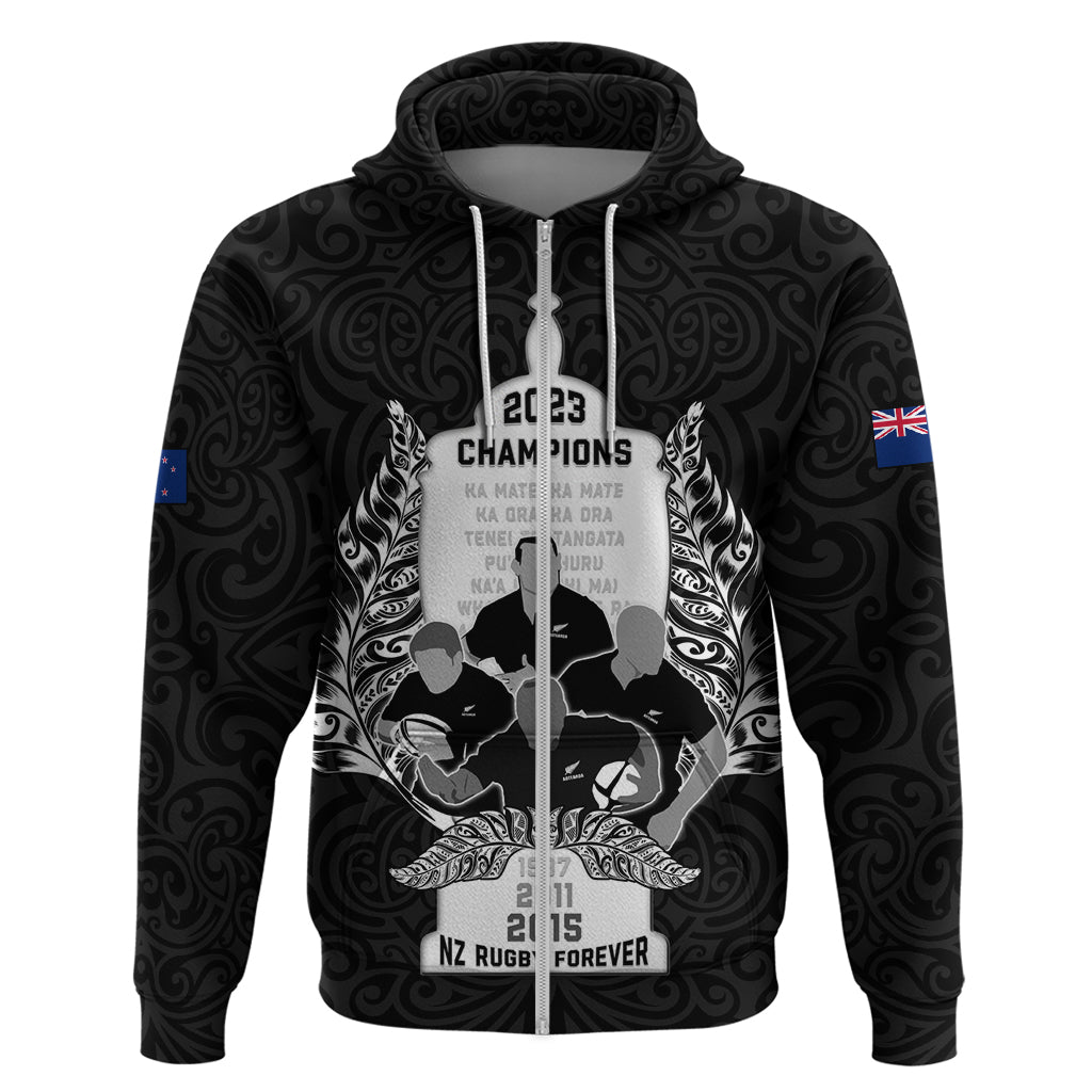 New Zealand Rugby Hoodie The Haka With Champions Cup LT05 - Polynesian Pride