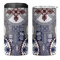 Hawaii 4 in 1 Can Cooler Tumbler Barkcloth Pattern Vintage Style