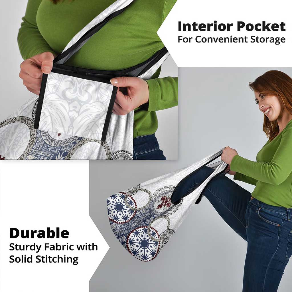 Hawaii Grocery Bag Barkcloth Pattern Vintage Style