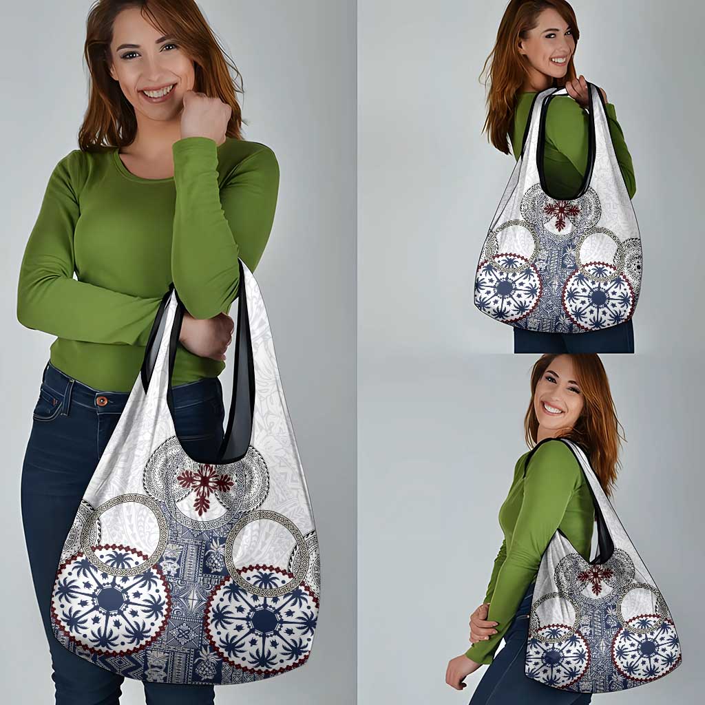 Hawaii Grocery Bag Barkcloth Pattern Vintage Style