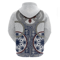 Hawaii Zip Hoodie Barkcloth Pattern Vintage Style LT05 - Polynesian Pride