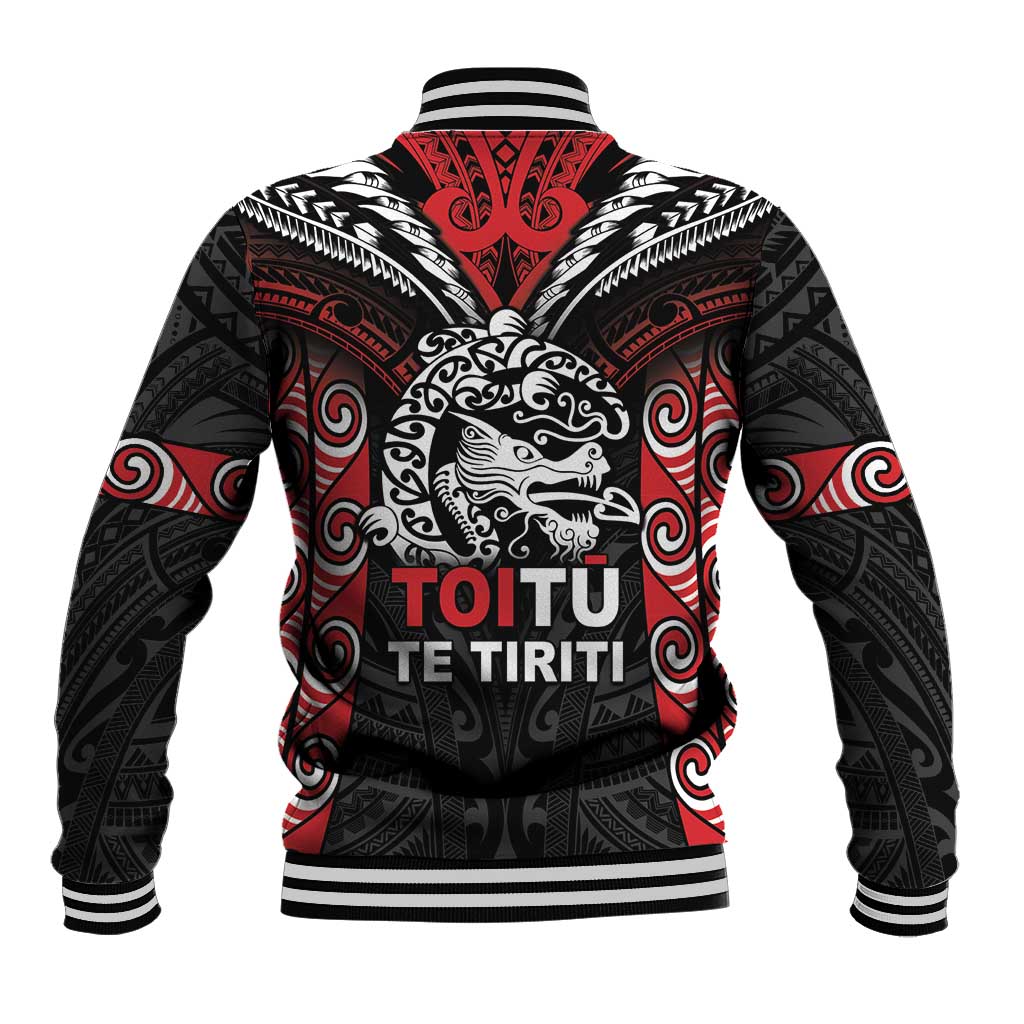 Aotearoa Mana Maori Baseball Jacket Toitu Te Tiriti LT05 - Polynesian Pride