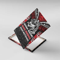 Aotearoa Mana Maori Canvas Wall Art Toitu Te Tiriti LT05 With Frame Black - Polynesian Pride