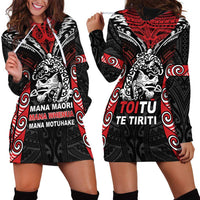 Aotearoa Mana Maori Hoodie Dress Toitu Te Tiriti LT05 - Polynesian Pride