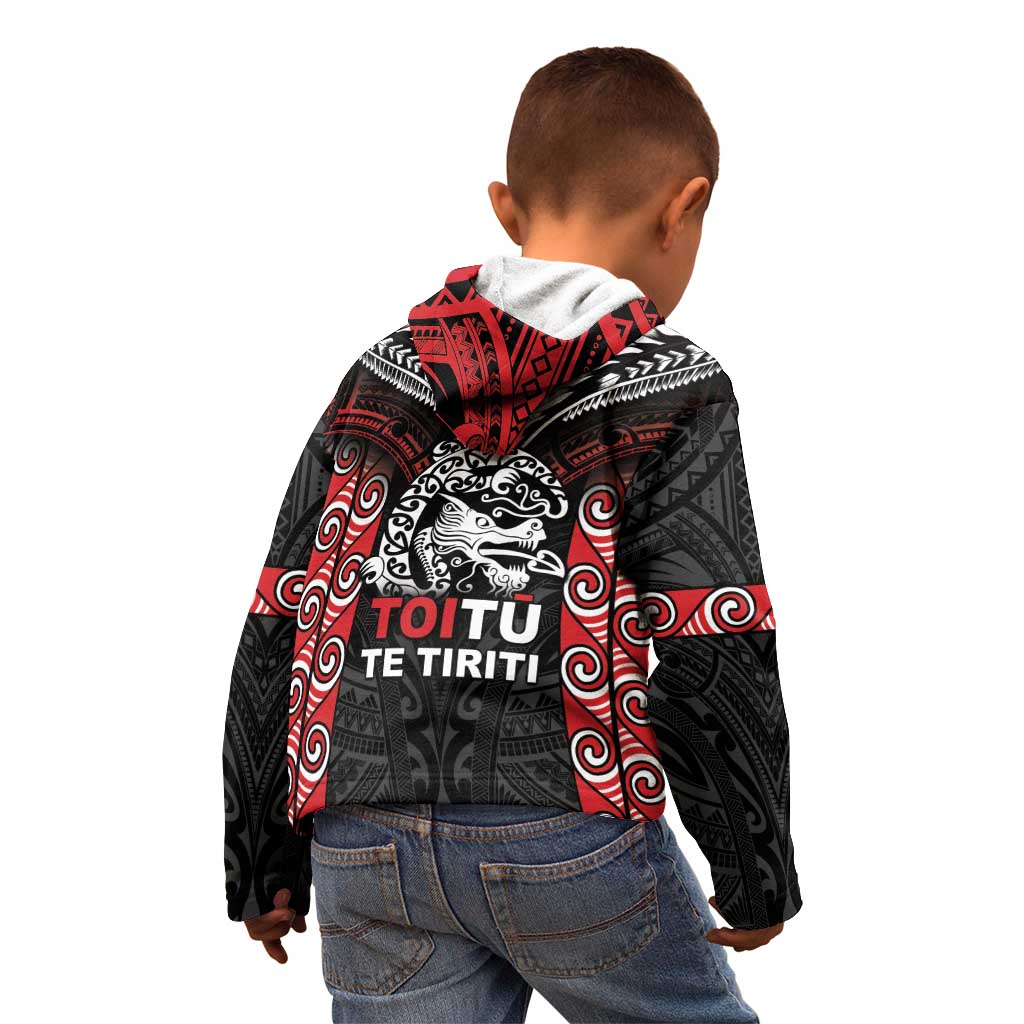 Aotearoa Mana Maori Kid Hoodie Toitu Te Tiriti