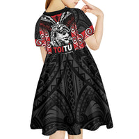 Aotearoa Mana Maori Kid Short Sleeve Dress Toitu Te Tiriti LT05 - Polynesian Pride