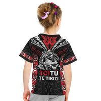 Aotearoa Mana Maori Kid T Shirt Toitu Te Tiriti LT05 - Polynesian Pride