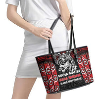 Aotearoa Mana Maori Leather Tote Bag Toitu Te Tiriti LT05 - Polynesian Pride