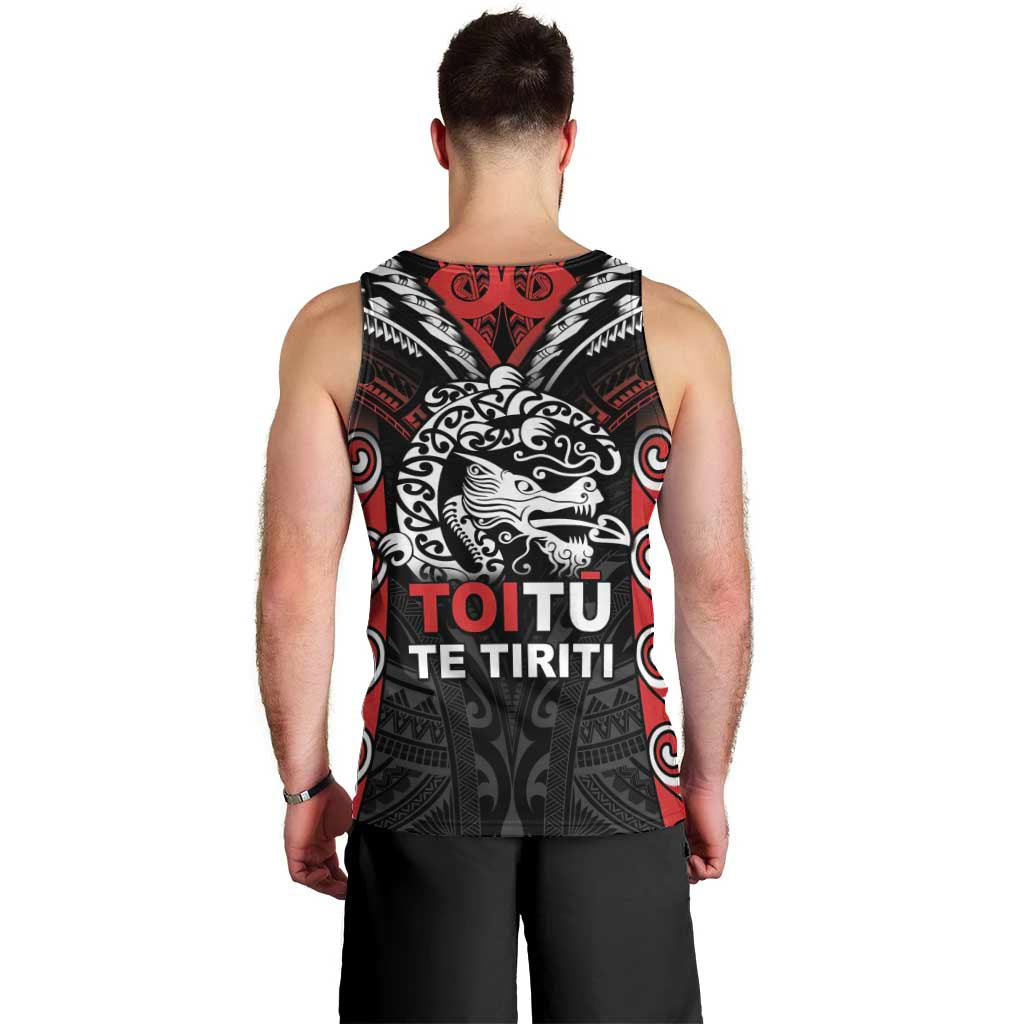 Aotearoa Mana Maori Men Tank Top Toitu Te Tiriti LT05 - Polynesian Pride