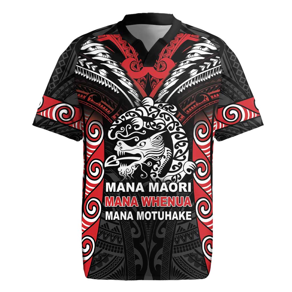 Aotearoa Mana Maori Rugby Jersey Toitu Te Tiriti LT05 Black - Polynesian Pride
