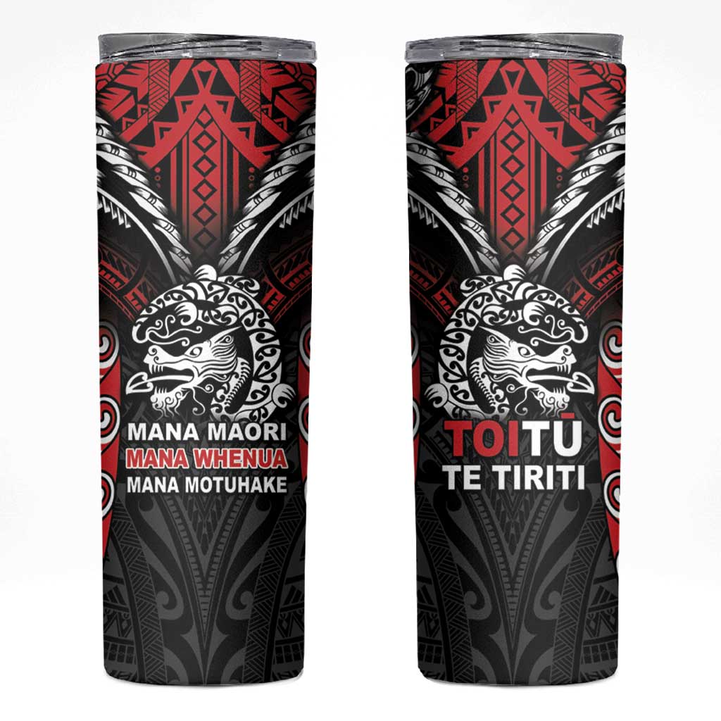 Aotearoa Mana Maori Skinny Tumbler Toitu Te Tiriti