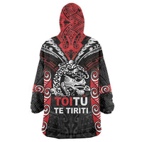 Aotearoa Mana Maori Wearable Blanket Hoodie Toitu Te Tiriti LT05 - Polynesian Pride